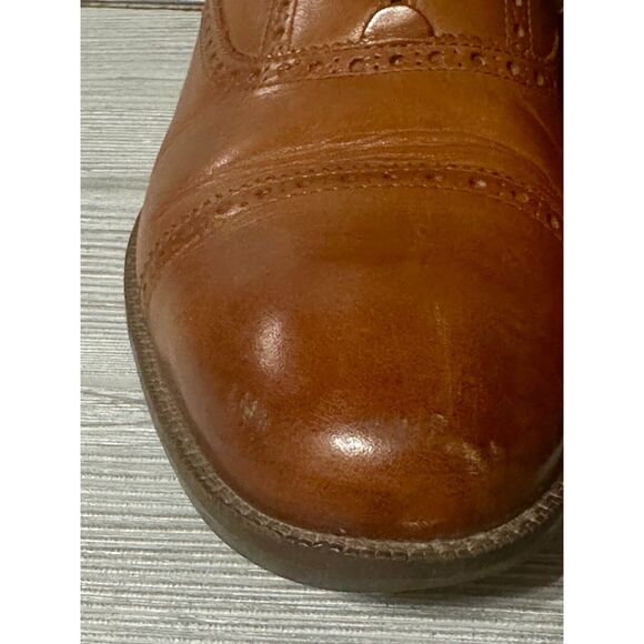 Cole Haan Wayne Cap Toe Oxford British Tan Leather Dress Shoes C30689 Mens 12 M - Picture 8 of 10